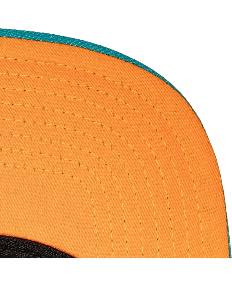 Men's Mitchell & Ness Black, Teal New York Yankees Citrus Cooler Snapback Hat