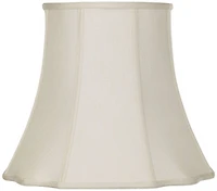 Imperial Shade Creme Medium Bell Cut Corner Lamp Shade 10" Top x 16" Bottom x 14" Slant x 13.5" High (Spider) Replacement with Har