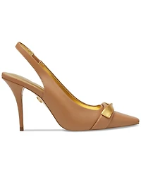 Donna Karan New York Women's Sayer Leather Square Toe Slingback Pumps