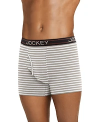 Jockey Men's Lightweight Cotton Blend 5" Boxer Briefs, Pack of 4