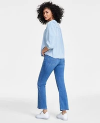 Levis Womens Halsey 3 4 Sleeve Top 726 High Rise Slim Fit Flare Jeans