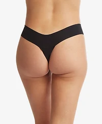 Hanky Panky Women's Breathe Natural Thong 3 Pack Underwear, 6J1661B3PK