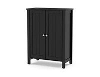 2-Door Bathroom Floor Storage Cabinet with Adjustable Shelf