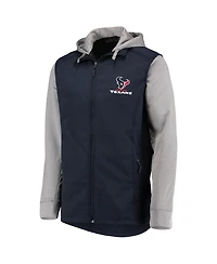Men's Dunbrooke Navy, Gray Houston Texans Big and Tall Alpha Full-Zip Hoodie Jacket