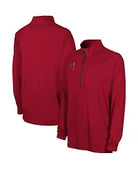 Men's Red Tampa Bay Buccaneers Combine Authentic Raglan Quarter-Zip Top