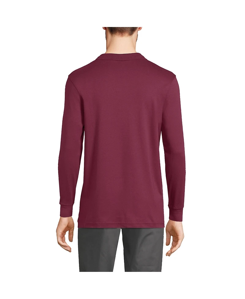 Lands' End Men's Long Sleeve Interlock Polo Shirt