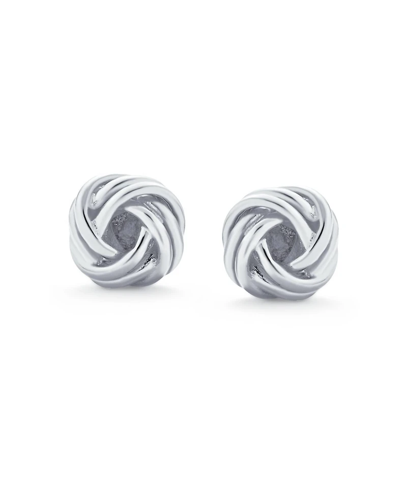 Bling Jewelry Traditional Drop Ball Earrings Woven Rope Knot 14K Gold Plated Sterling Silver