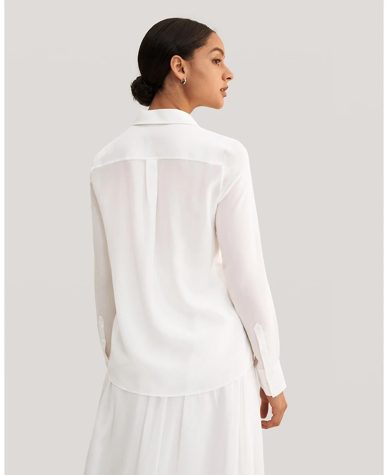 Lilysilk Women's Wrinkle Free Basic Silk Shirt for Women