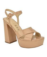Guess Women's Vallenn Platform Block Heel Dress Sandals