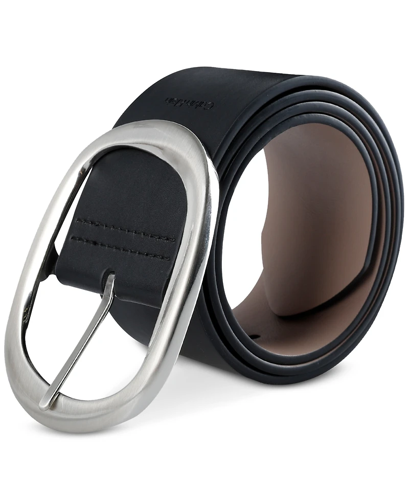 Calvin Klein Women's Reversible Oversized Statement Buckle Belt
