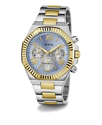 Guess Men's Analog Two-Tone 100% Steel Watch 44mm