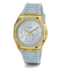 Guess Women's Analog Blue Silicone Watch 39mm
