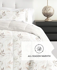 ienjoy Home Foliage Stripe 3-Piece Comforter Set, Full/Queen