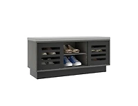 Shoe Bench with 6 Storage Compartments and 3 Adjustable Shelves