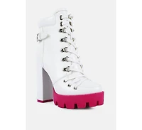 Womens larch cushion collared biker boots