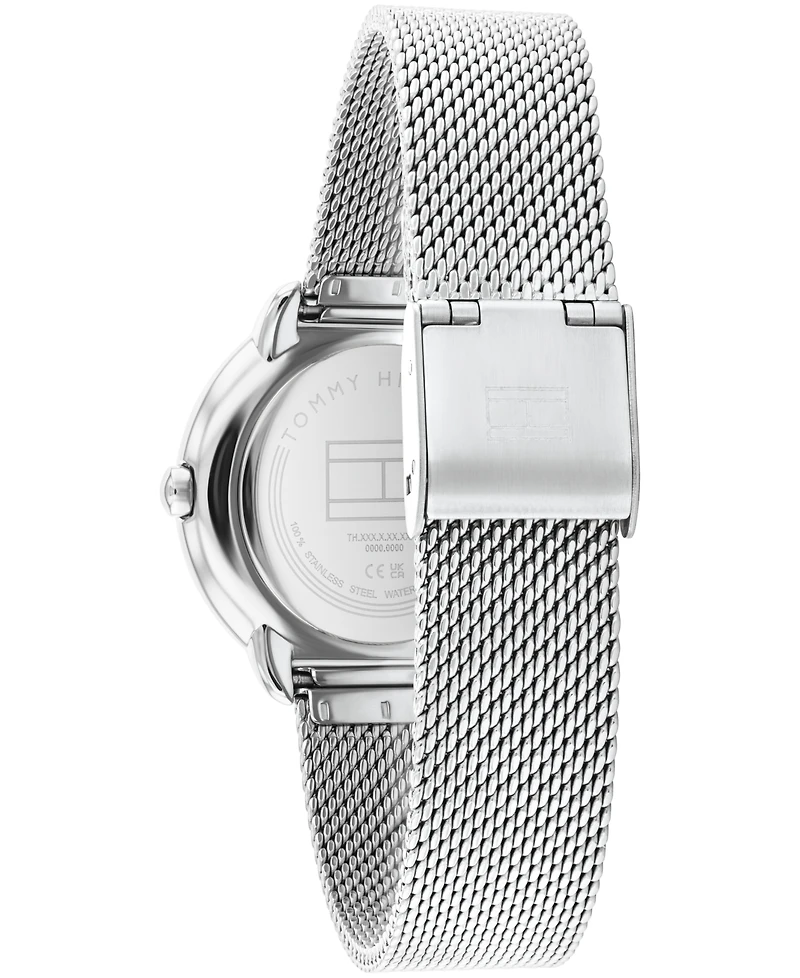 Tommy Hilfiger Women's Quartz Silver-Tone Stainless Steel Mesh Watch 32mm