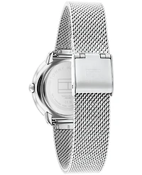 Tommy Hilfiger Women's Quartz Silver-Tone Stainless Steel Mesh Watch 32mm