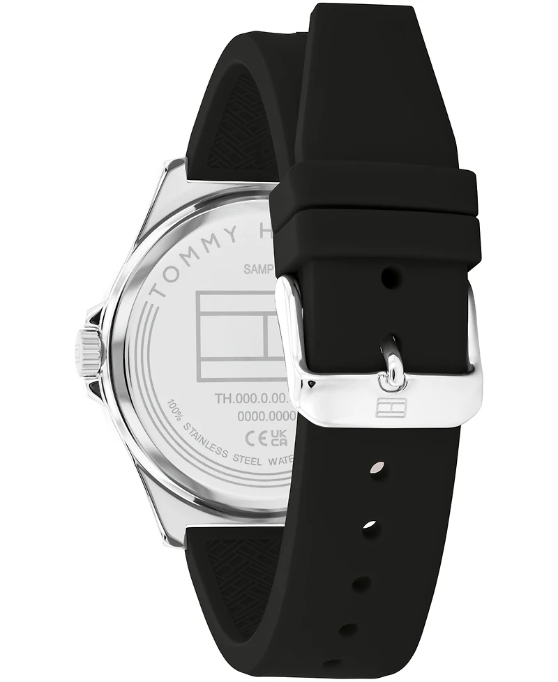 Tommy Hilfiger Men's Quartz Black Silicone Watch 42mm