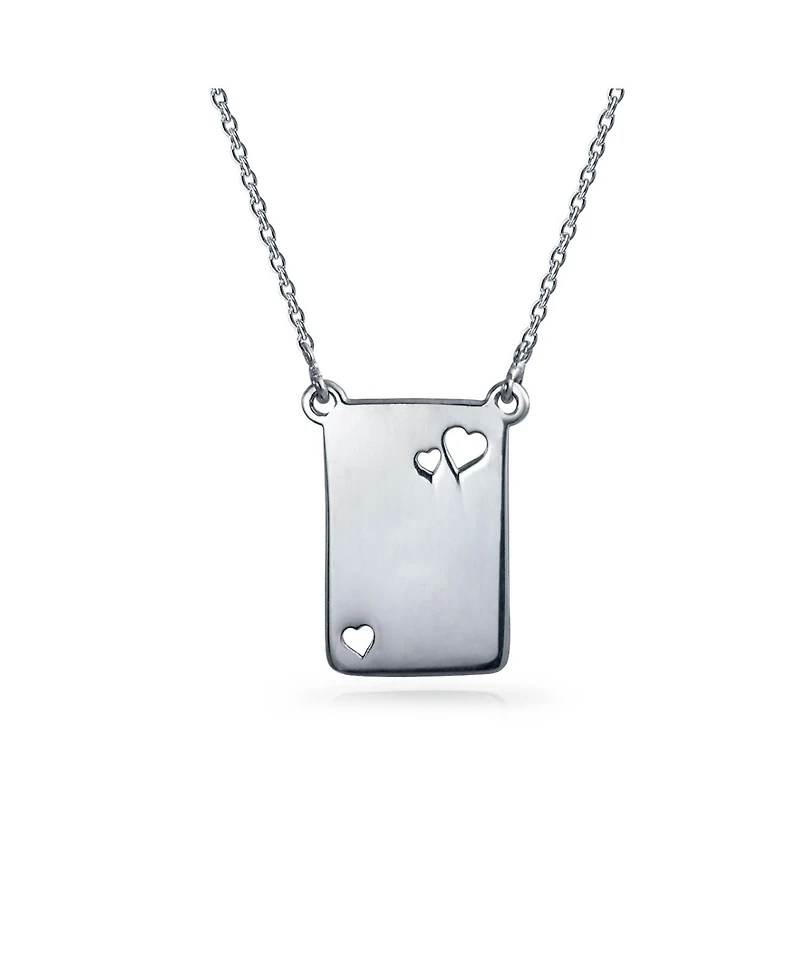 Bling Jewelry Bff Mother Daughter Bond Word Quote Rectangular Book Page Heart Pendant Necklace Sterling Silver