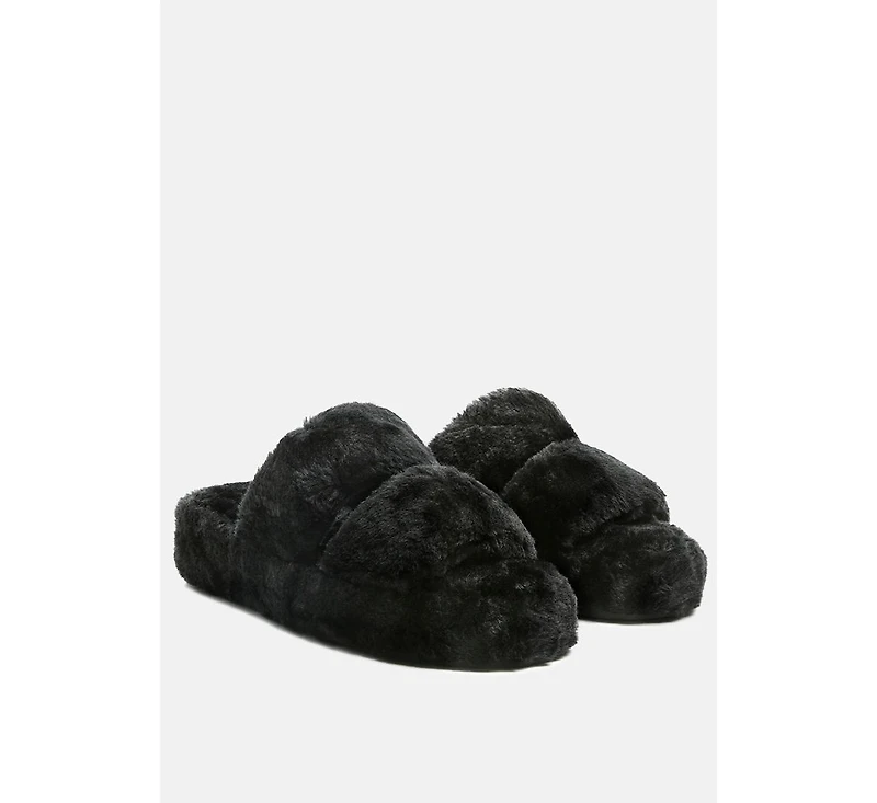 Fur Slip On Womens Flat Women