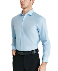 Perry Ellis Men's Modern-Fit Lux Twill Solid Dress Shirt