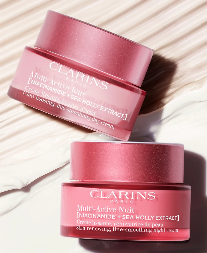 Clarins Multi-Active Night Moisturizer For Lines, Pores & Glow With Niacinamide