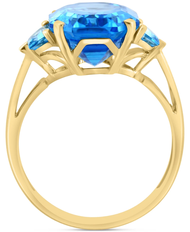 Effy Blue Topaz Octagon & Trapezoid Baguette Statement Ring (9 ct. t.w.) in 14k Gold