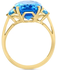 Effy Blue Topaz Octagon & Trapezoid Baguette Statement Ring (9 ct. t.w.) in 14k Gold