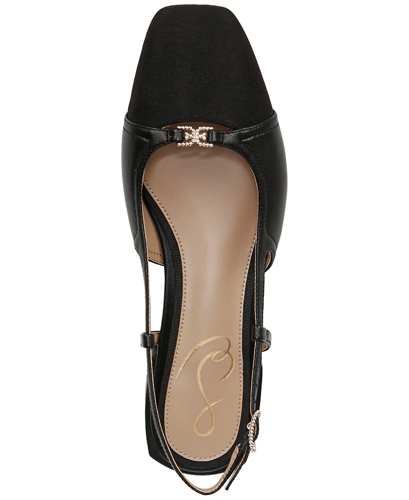 Sam Edelman Women's Kara Cap-Toe Slingback Flats