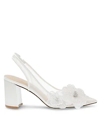 Betsey Johnson Women's Petra Flower Applique Slingback Pumps
