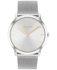 Calvin Klein Women's Exceptional Silver-Tone Stainless Steel Mesh Bracelet Watch 37mm
