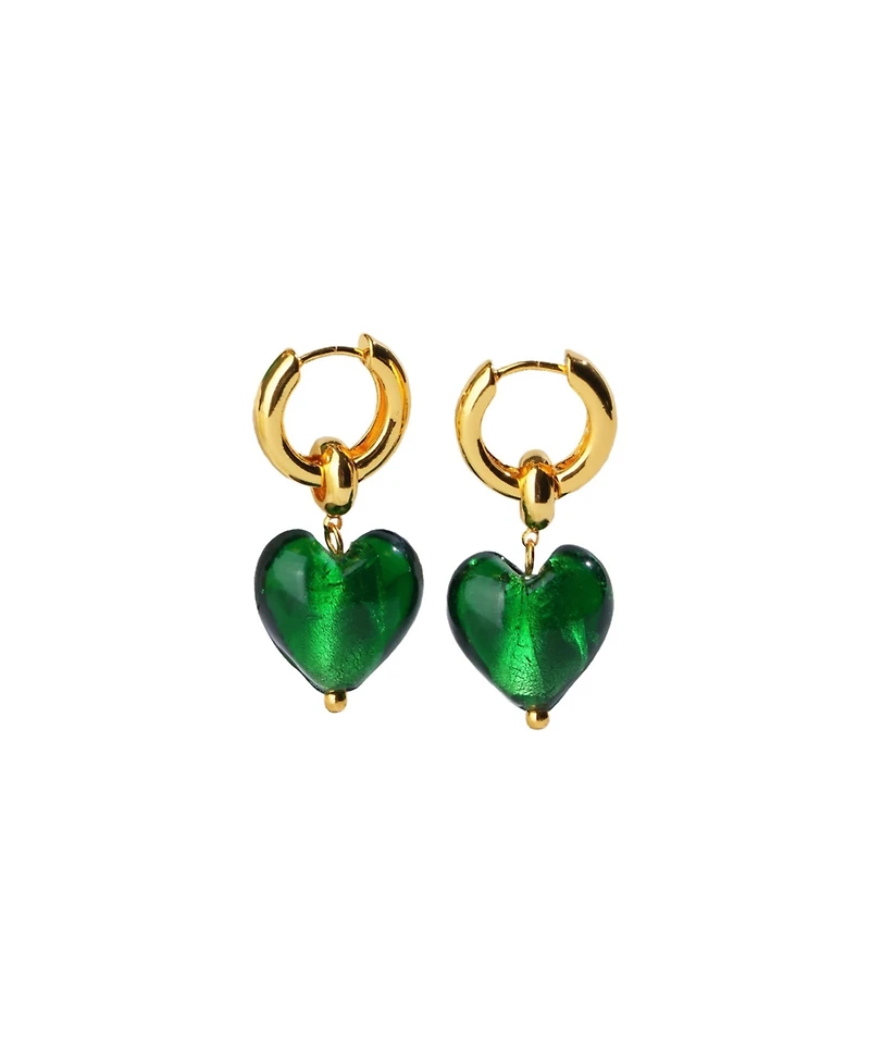 Esmee Glaze Heart Dangle Earrings