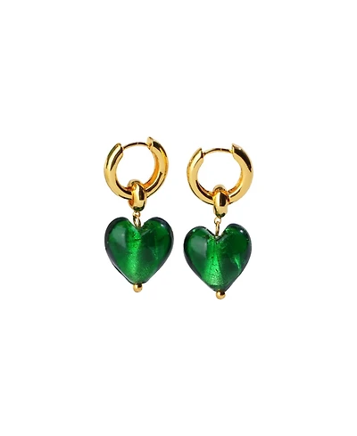 Esmee Glaze Heart Dangle Earrings