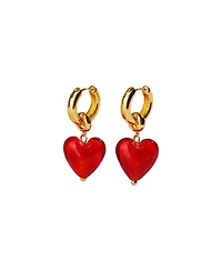 Esmee Glaze Heart Dangle Earrings