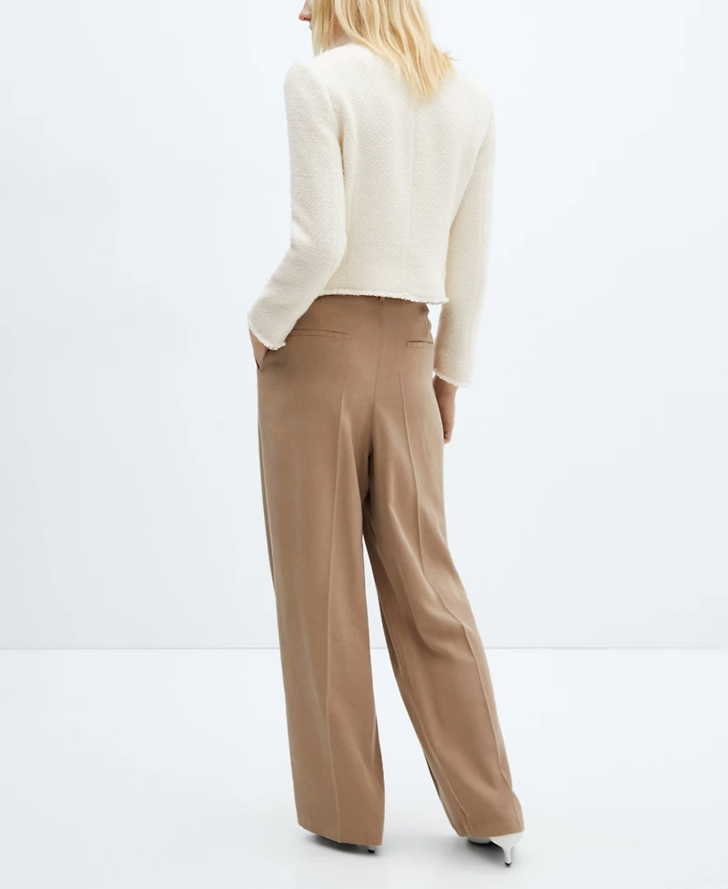 Mango Women's Pocket Tweed Jacket