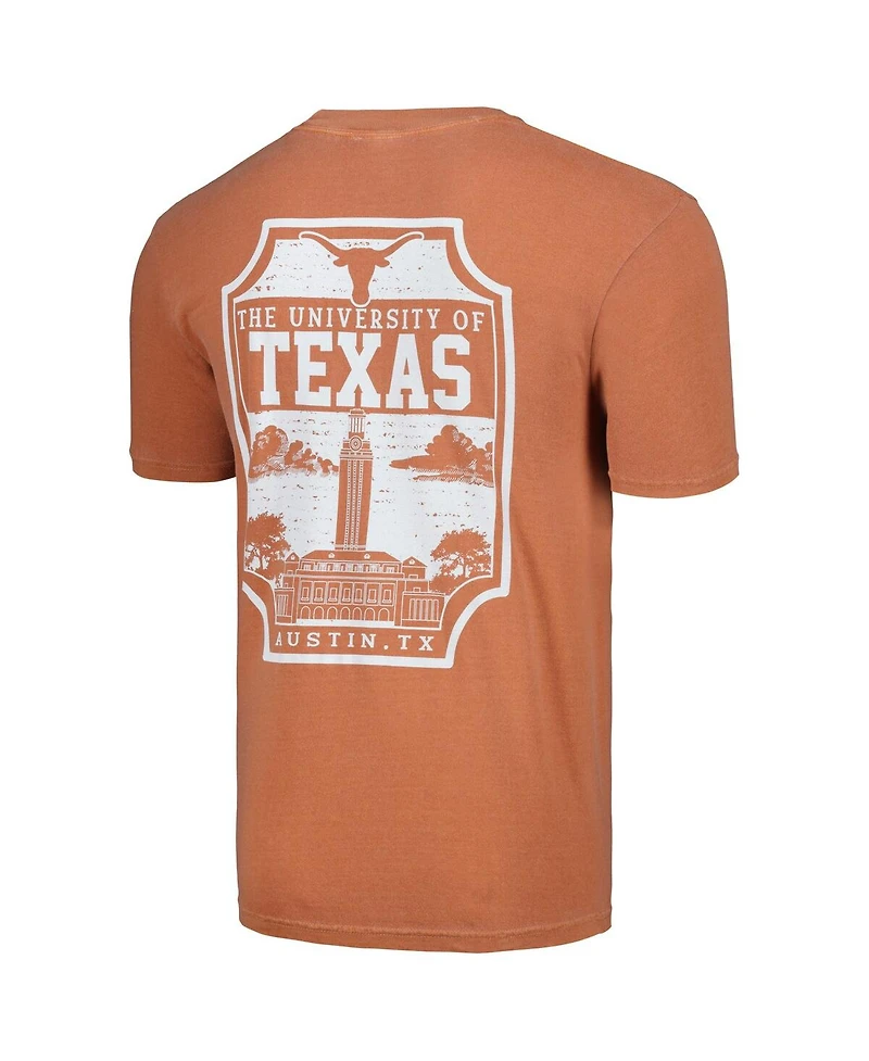 Men's Texas Orange Texas Longhorns Campus Badge Image One T-shirt