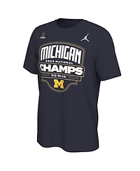 Men's Jordan Navy Michigan Wolverines College Football Playoff 2023 National Champions Celebration T-shirt