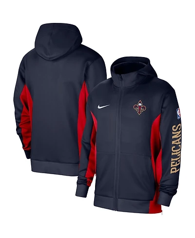 Men's Nike Navy New Orleans Pelicans 2023/24 Authentic Showtime Full-Zip Hoodie