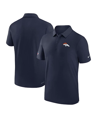 Men's Nike Navy Denver Broncos Sideline Coaches Dri-fit Polo Shirt