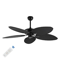 Jonathan Y Raffles Bohemian Industrial Iron/Plastic Palm Blade Ceiling Fan
