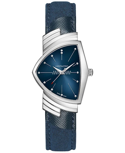 Hamilton Women's Swiss Ventura Blue Textile Strap Watch 32x50mm