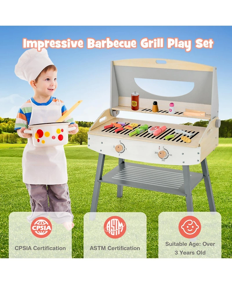 Kids Barbecue Grill Playset for Girls and Boys Aged 3+