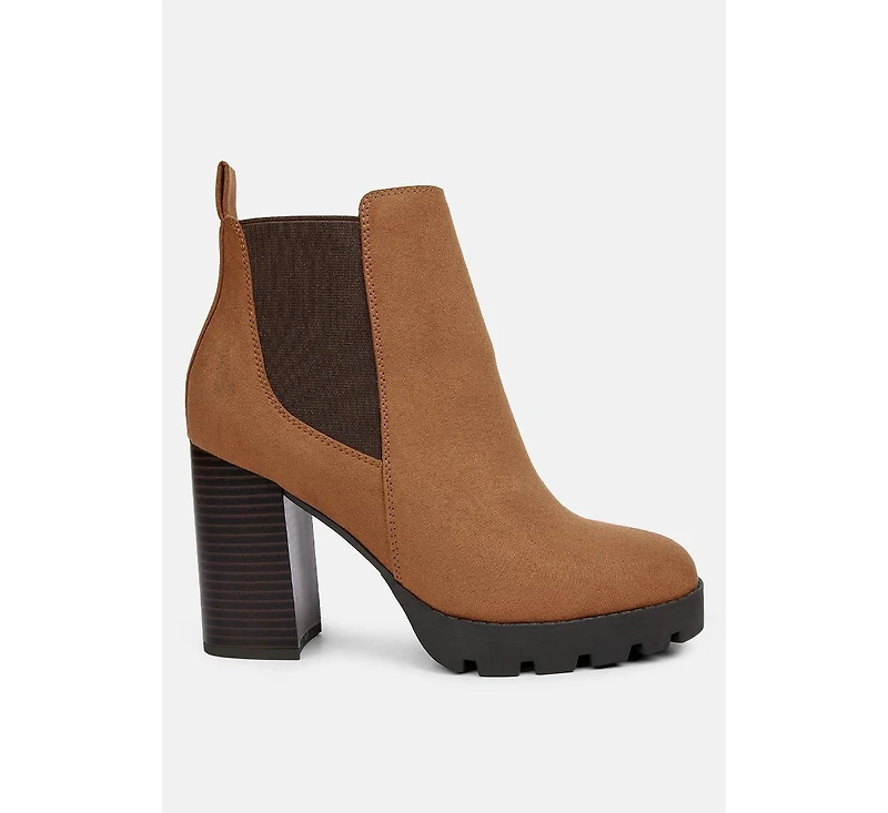 Womens sonia block heeled boots