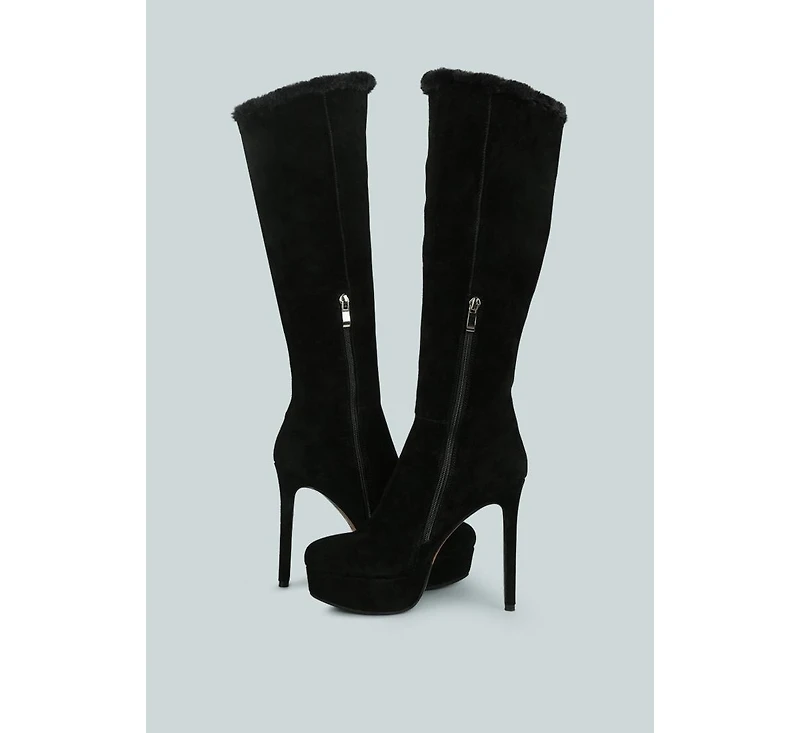 Saldana Womens Convertible Suede Leather High Boots