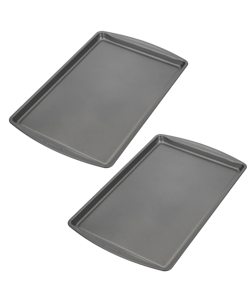 Good Cook Set of 2 Large 17" x 11" Nonstick Steel Multipurpose Cookie Sheets
