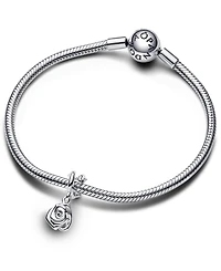 Pandora Rose in Bloom Dangle Charm in Sterling Silver