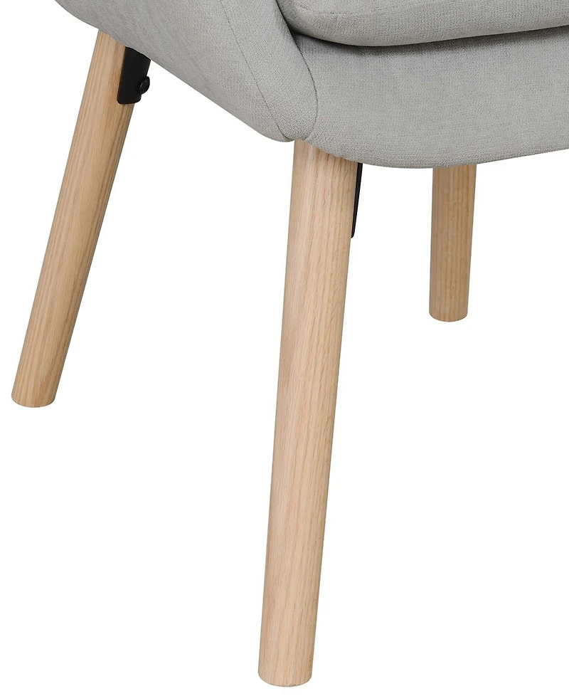 Convenience Concepts 25.25" Faux Linen Charlotte Wingback Accent Armchair