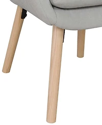 Convenience Concepts 25.25" Faux Linen Charlotte Wingback Accent Armchair