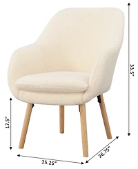 Convenience Concepts 25.25" Sherpa Charlotte Sherpa Accent Chair