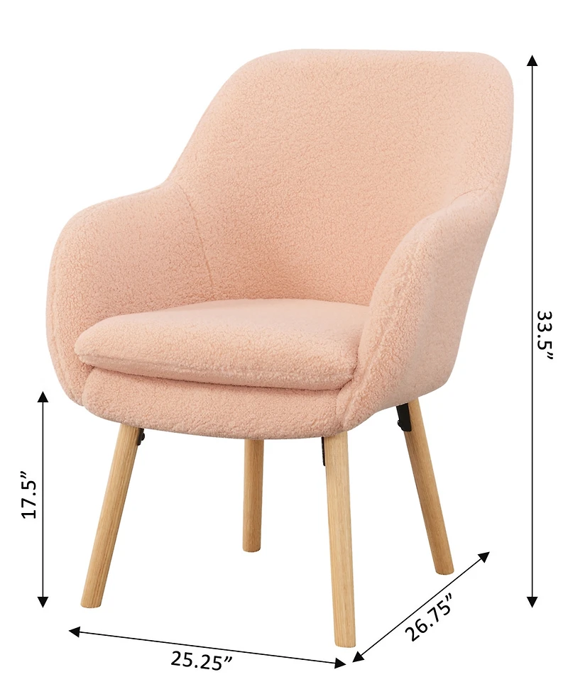 Convenience Concepts 25.25" Sherpa Charlotte Accent Chair
